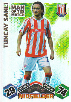 Tuncay Sanli Stoke City 2009/10 Topps Match Attax Man of the Match #EX147